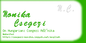 monika csegezi business card